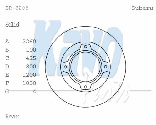 KAVO PARTS Тормозной диск BR-8205